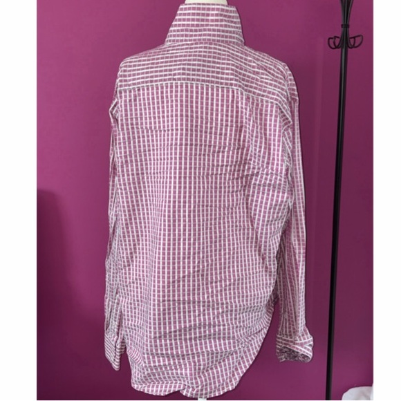 MENS Robert Graham Pink and White Checkered Button-Up Shirt - Picture 5 of 10